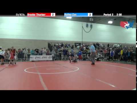 FILA Cadet 43 kg / 94.75 lbs. - Brooke Thurber vs. Hailey Cox