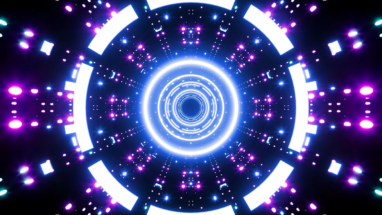 Glowing Neon Lights Disco VJ Loops 1Hour