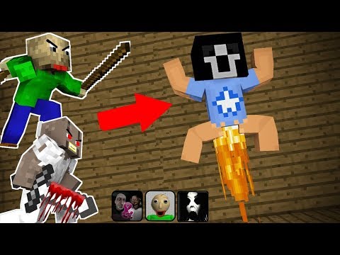 Monster School : BALDI'S BASICS VS SLENDRINA & GRANDPA  CHALLENGE - Minecraft Animation