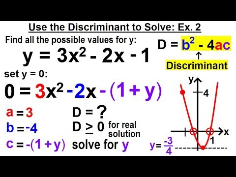 Algebra Ch 27 The Discriminant 1 of 11 What is the Discriminant