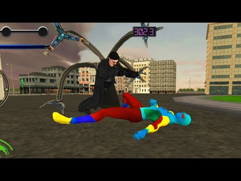 Flying Spider Hero Vs Super City Villains | Amazing Frog Rope Web Hero Flying Power Hero - GamePlay