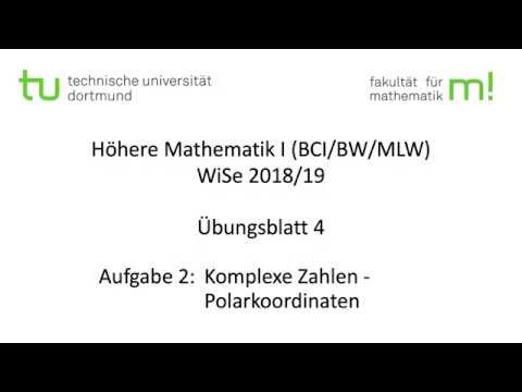 Übungsblatt 4, Aufgabe 2 -- TU Dortmund, Höhere Mathematik I (BCI/BW/MLW), WS2018/19 (ÜB4 A2)