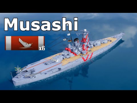 World of WarShips Musashi - 6 Kills 330K Damage