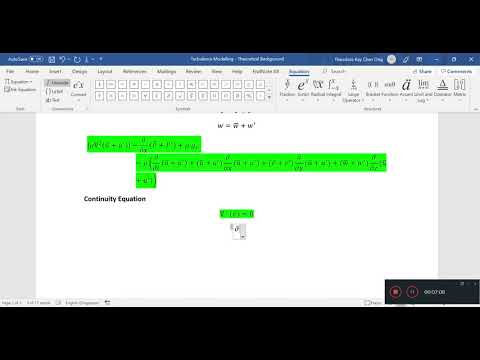 Turbulence Modelling 1 - Reynold's Averaged Navier Stokes part i