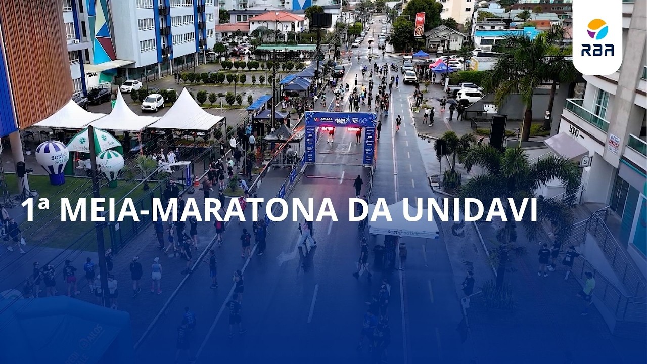 Nem a chuva parou os corredores em Rio do Sul