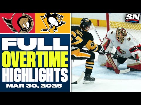Ottawa Senators at Pittsburgh Penguins | FULL Overtime Highlights - March 30, 2025