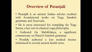 Dr RR Baliga's Philosophical Discourses: Patanjali (India, c. 200 BCE) – Compiler of Yoga Sutras