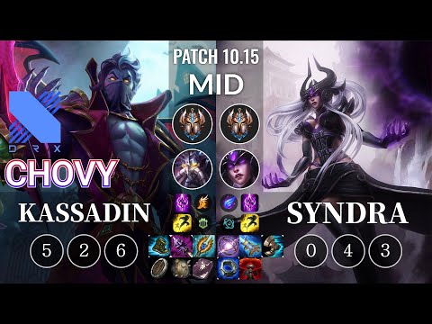 DRX Chovy Kassadin vs Syndra Mid - KR Patch 10.15