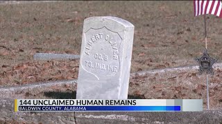 Over 100 bodies unclaimed at Baldwin County Coroner's Office; Coroner says they are running out of r