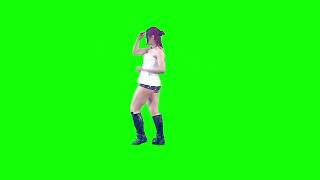 Iyo Sky entrance green screen