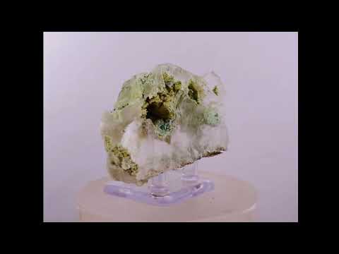 7.4cms GEM CHRYSOCOLLA INSIDE SELENITE CRYSTAL LILY MINE DISCOVERY PERU TB162