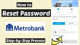 Reset Metrobank Password | Forgot Online Banking Password Metrobank | Metrobank Forgot Username Pass