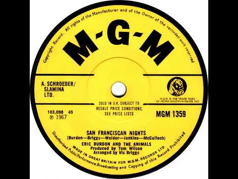 UK New Entry 1967 (251) Eric Burdon & The Animals - San Franciscan Nights