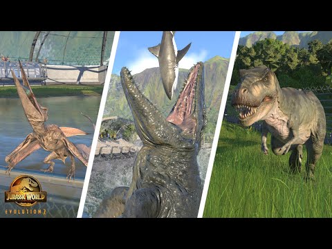 84 All Dinosaurs Fighting - Jurassic World Evolution 2 (1080p)