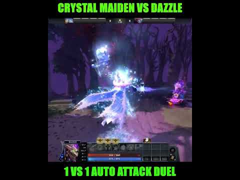Dota 2 Crystal Maiden Vs Dazzle 1 vs 1 Auto Attack Duel