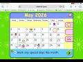 Starfall Make A Calendar May 2026
