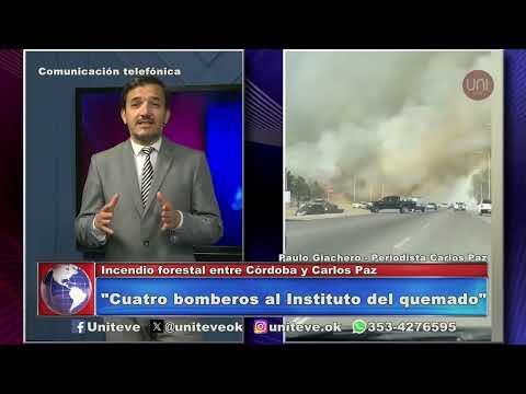 Incendios: cortaron la autopista entre Córdoba y Carlos Paz