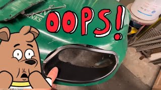 Golf cart headlight conversion MISTAKE 😲 Got to fix that‼️ 😭 (Plastic Repair)