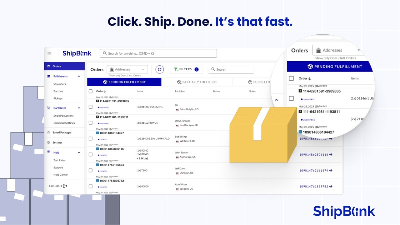 ShipBlink: Shipping in a Blink Demo