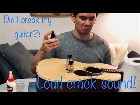 I REPAIRED MY GUITAR...Attaching loose bridge