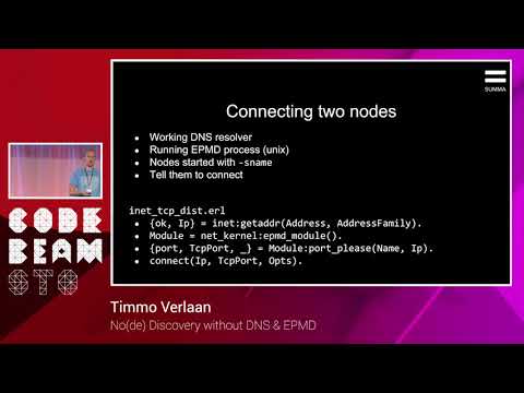 Timmo Verlaan - No(de) discovery without DNS & EPMD - Code BEAM STO