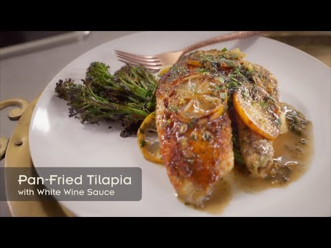 Pan-Fried Tilapia with White Wine Sauce by Chef Andrew Zimmern