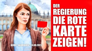 सरकार के खिलाफ बगावत: दिखाया गया RED CARD! हम 24 सितंबर, 2023 को नाम्बर्ग में एक साथ विरोध प्रदर्शन करेंगे।