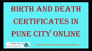 Get | Download Birth | Death Certificate In Pune Maharashtra Online 2022 Quick And Easy Method
