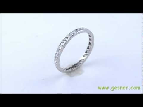 .25 ct. T.W. Diamond & Platinum Art Deco Eternity Band- J33503