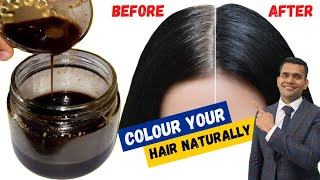 100 % Natural Colour For Soft Glossy and silky Hair | White Hair To Black Hair Naturally