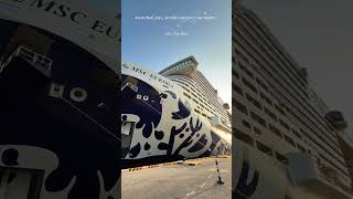 Msc Euribia docked in Dubai ♥️  with msc friend sweet friend #msceuribia #dubaiinfluencer #msccruise