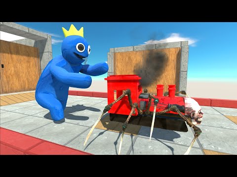 Who Can Run Away From The Pursuit Of Rainbow Friends Blue - Animal Revolt Battle Simulator