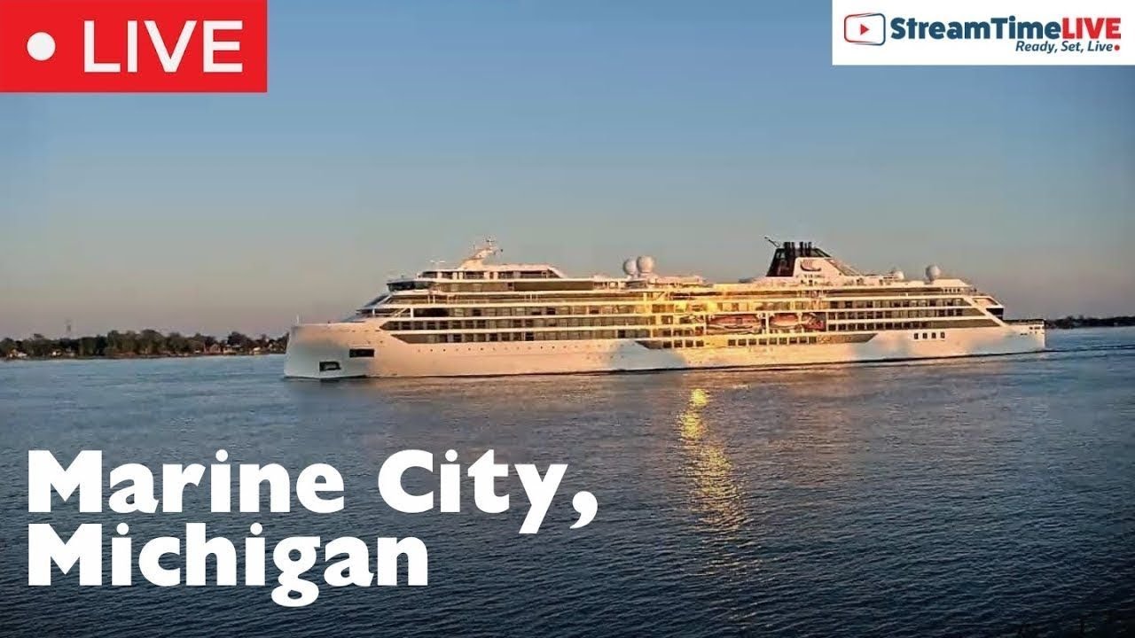 Live webcam view of St. Clair River Ship Traffic