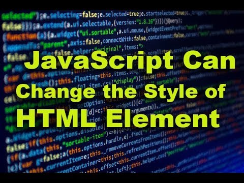 JavaScript for changing style of HTML element