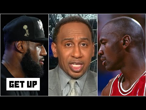斯蒂芬-A.解釋了勒布朗和MJ在不同時代的比賽對NBA GOAT辯論的影響 - 起來吧 (Stephen A. explains how LeBron & MJ playing in different eras impacts the NBA GOAT debate | Get Up)