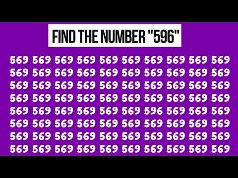Find the number "596"|| with in one minute|| Test your eyes|| number challenge||
