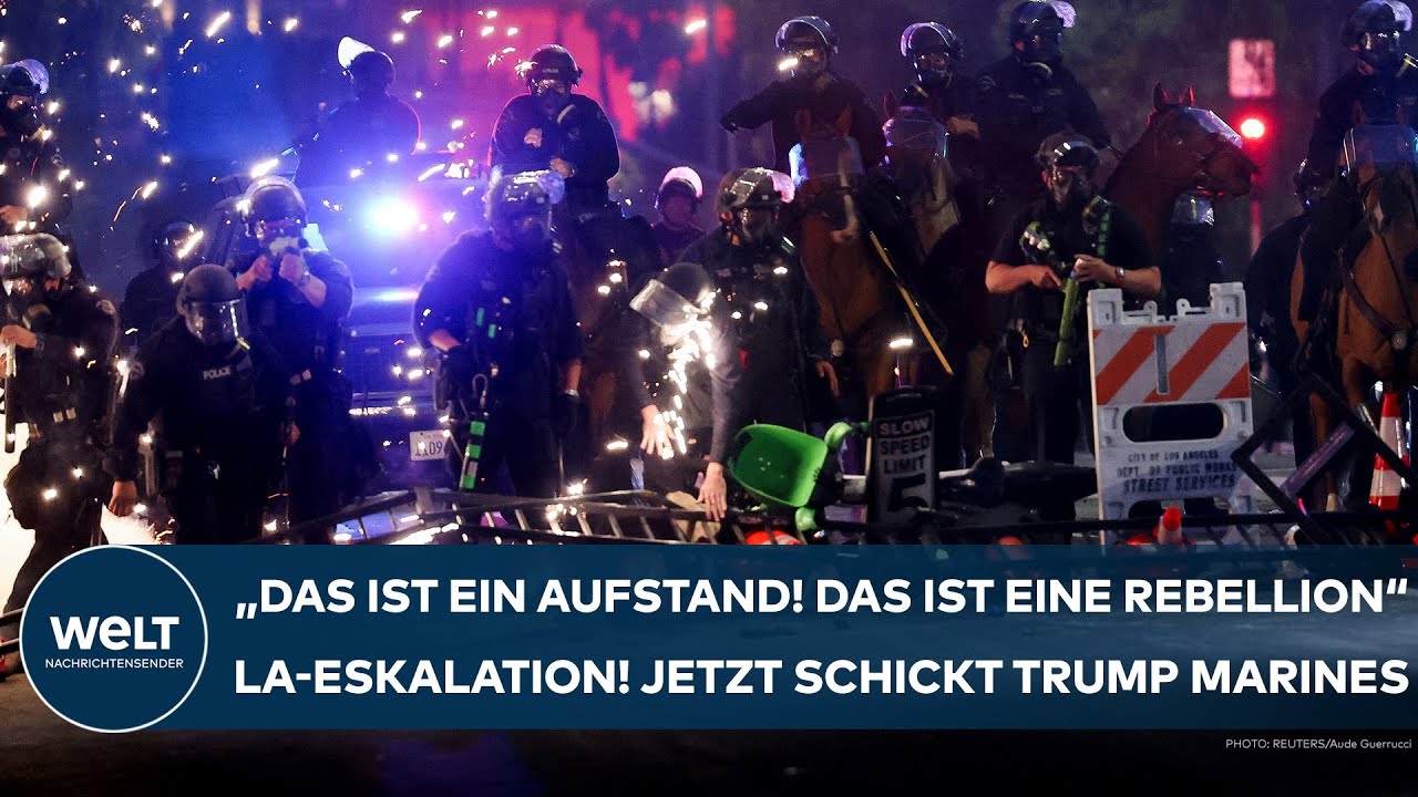 USA: Los Angeles! „Das ist ein Aufstand! Das ist eine Rebellion!“ Eskalation! Trump schickt Marines