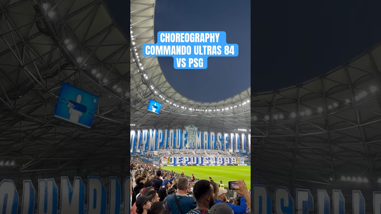 "INSANE Choreo by Ultras Marseille 🔵⚪ vs PSG | CRAZIEST Le Classique Atmosphere at Stade Vélodrome!"