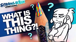 WEIRDEST PENCIL EVER?! | Mystery Art Box | Scrawlrbox Unboxing | Metallic Brush Pens
