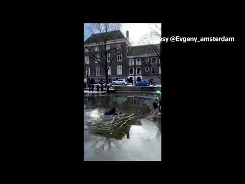 Ice skaters saved from Amsterdam's frozen canals