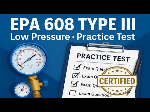EPA CFC 608 – Type 3 Certification (Low Pressure Systems)