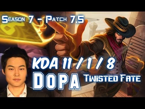 Dopa TWISTED FATE vs KATARINA Mid - Patch 7.5 KR Ranked