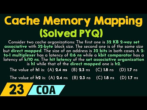 Cache Memory Mapping – Solved PYQ
