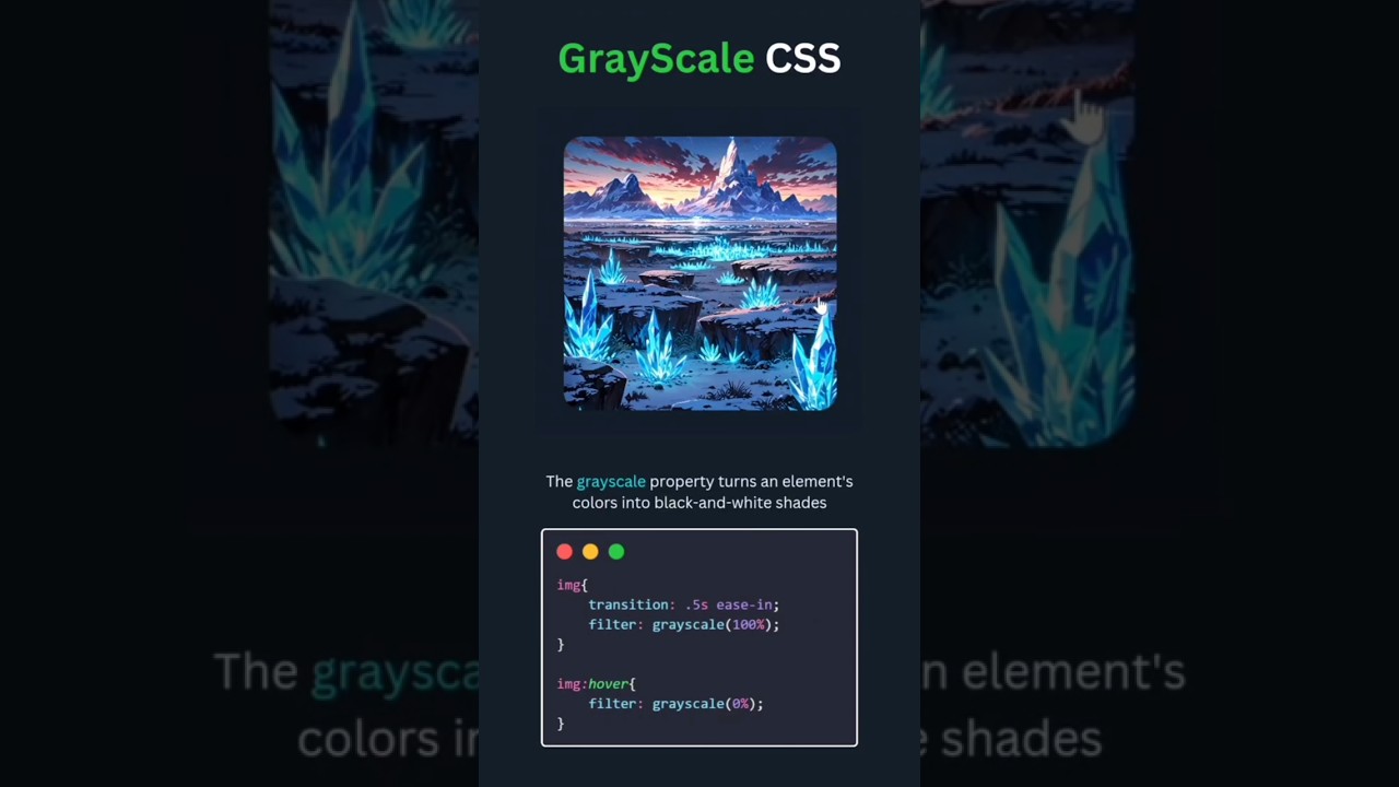 Grayscale CSS #css #webdesign