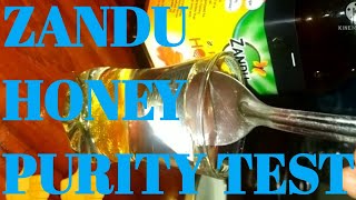 ZANDU honey purity test