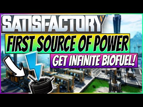EARLY GAME BIOFUEL POWER GUIDE  | Easy Automated Electricity Biomass Setup | Satisfactory Gameplay