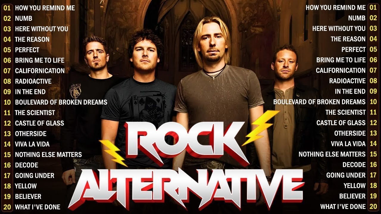 2000s Alternative Rock ⚡ A Playlist with Linkin Park, Evanescence, Nickelback, Coldplay, Cree