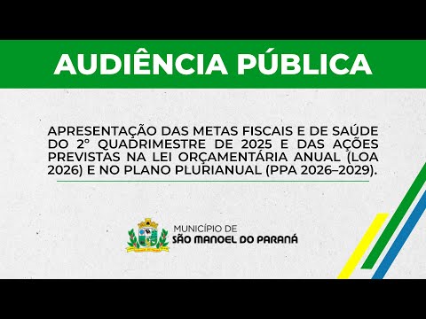 AUDIÊNCIA PÚBLICA: 29/09/2025