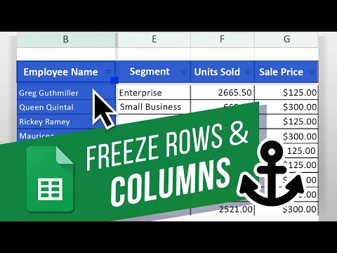 Google Sheets: How to Freeze Rows and Columns | Freeze Top Row | Freeze First Column