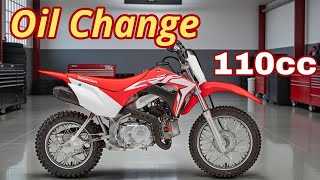 2021 Honda CRF110F Oil Change Procedure 110cc 10w40 Oil